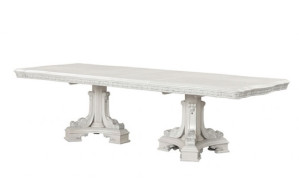 FM31000WH-T 7PC Dining Set Traditional Style Creamy White Finish Stella Mia Collection By Furniture of America
