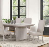 FM3368GY-T 7PC Dining set Transitional Style Light Gray Finish Argenthart Collection By Furniture of America