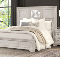 FM7368GY 5PC Queen Bedroom Set Transitional Style LIght Gray Finish Argenthart Collection By Furniture of America