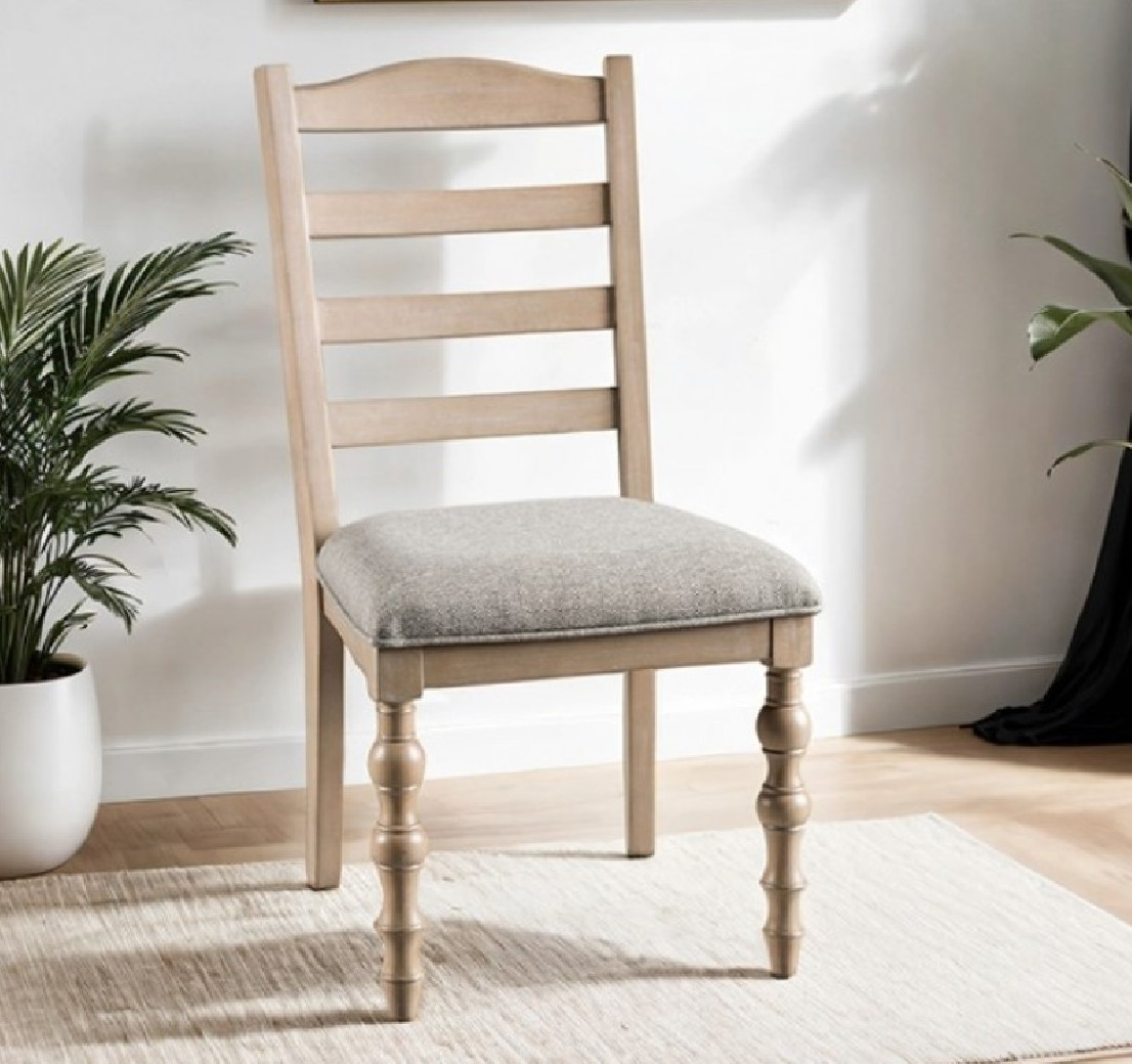 FM39000AK-T 7PC Dining set Light White Wash Finish Chesapeake Collection by Furniture of America
