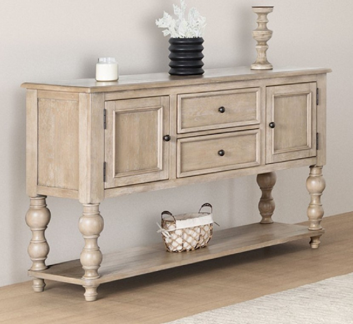 FM39000AK-T 7PC Dining set Light White Wash Finish Chesapeake Collection by Furniture of America