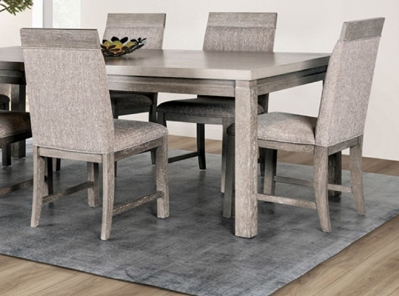 FM3597GY-T 7PC Dining set Transitional Style Gray/Stone Finish Gristalt Collection By Furniture of America