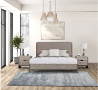 FM7597GY 5PC Queen Bedroom Set Stone Gray Finish Grimsby Transitional Collection by Furniture of America
