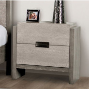FM7597GY 5PC Queen Bedroom Set Stone Gray Finish Grimsby Transitional Collection by Furniture of America