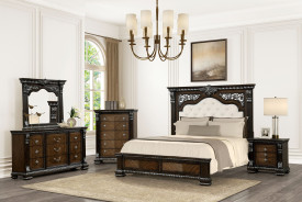 FM70002DB 5PC Queen Bedroom Set Traditional Style Promenade Collection by Furniture of America