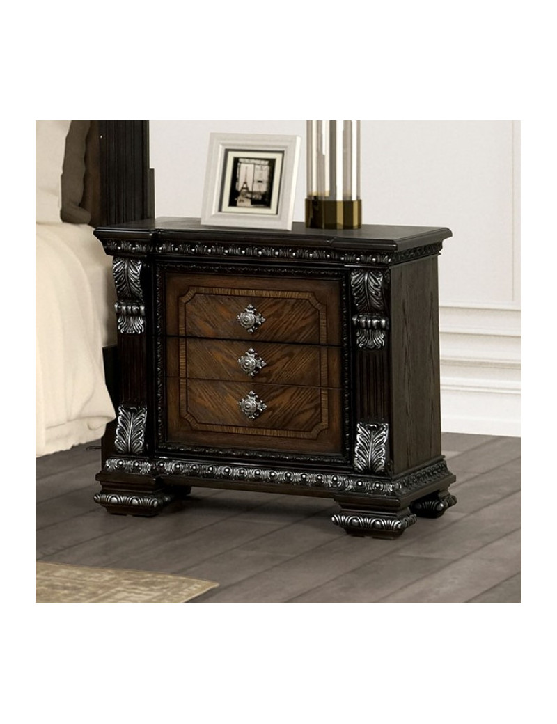 FM70002DB 5PC Queen Bedroom Set Traditional Style Promenade Collection by Furniture of America