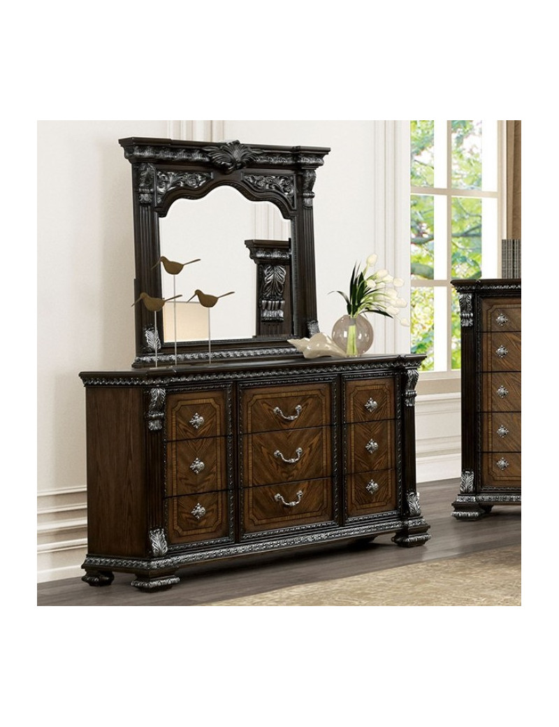 FM70002DB 5PC Queen Bedroom Set Traditional Style Promenade Collection by Furniture of America
