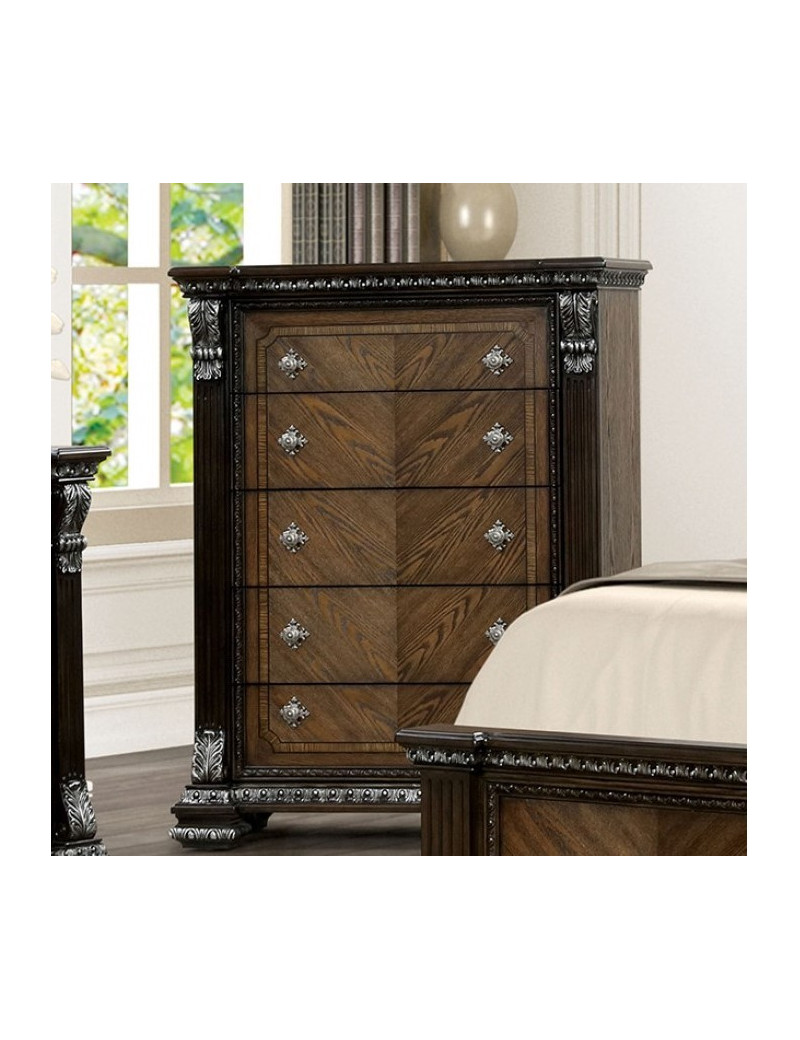 FM70002DB 5PC Queen Bedroom Set Traditional Style Promenade Collection by Furniture of America