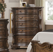 FM70003DB-W 5PC Queen Bedroom Set Traditional Style Dark Brown Leovanni Collection by Furniture of America