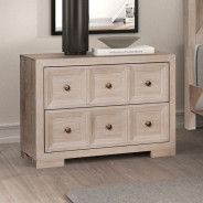 FM79021NT Queen Bedroom Set Modern Classic Style Tawny Finish Hatton Cross Collection by Furniture of America