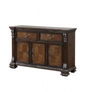 FM31002DB-SV Traditional Sideboard Dark Brown Promenade Collection By Furniture of America