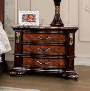 FM7422CH 5PC Queen Bedroom Set Traditional Style Dark Cherry Oak Finish Aquilina Collection by Furniture of America