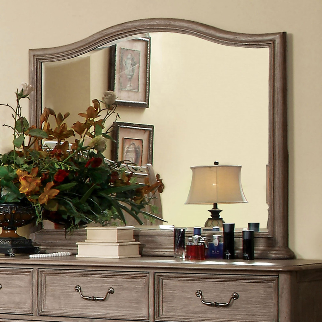 CM7613 5PC Queen Bedroom Set Rustic Style Natural/Ivory Finish by Furniture of America