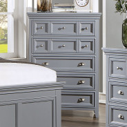 CM7413 GY 5PC Queen Bedroom Transitional Style Gray Finish by Furniture of America
