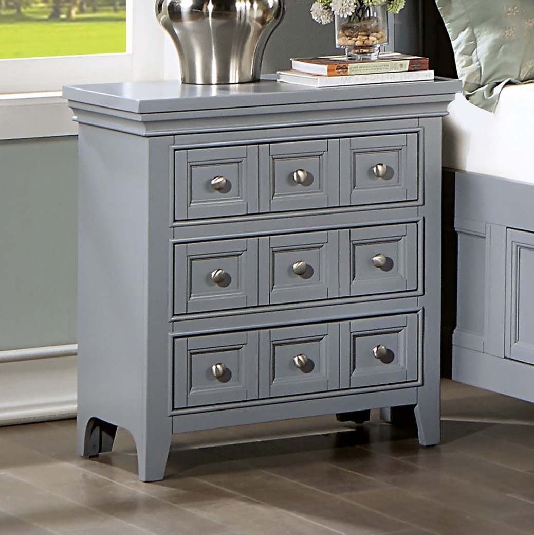 CM7413 GY 5PC Queen Bedroom Transitional Style Gray Finish by Furniture of America