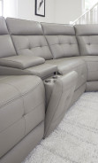 6PC Canterbury-Pewter Zero Gravity Modular Power Reclining Sectional By Parker House