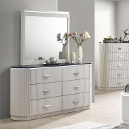 FM7244GY 5PC Queen Bedroom Set Contemporary Style Aldgate Collection by Furniture of America