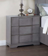 CM7475GY 5PC Queen Bedroom Set Contemporary Style Gray Finish  By Furniture Of America