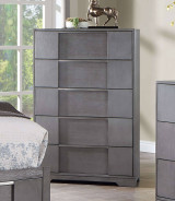 CM7475GY 5PC Queen Bedroom Set Contemporary Style Gray Finish  By Furniture Of America