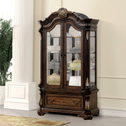 FM31003DB-T 7PC Dining set Traditional Style in Dark Brown Leovanni Collection By Furniture of America