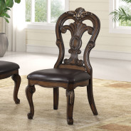 FM31003DB-T 7PC Dining set Traditional Style in Dark Brown Leovanni Collection By Furniture of America