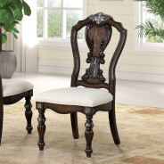 FM31002DB 7PC Dining set Double Pedestal Dark Brown Finish Promenade Collection By Furniture of America