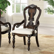 FM31002DB 7PC Dining set Double Pedestal Dark Brown Finish Promenade Collection By Furniture of America