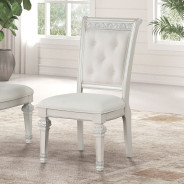 FM31000WH-T 7PC Dining Set Traditional Style Creamy White Finish Stella Mia Collection By Furniture of America