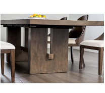 FM3420BR-T 7PC Dining set Transitional Style Dark Walnut Finish Morden Collection By Furniture of America