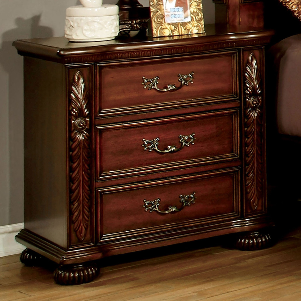 CM7588  5PC Queen Bedroom Traditional Style Brown Cherry . Flandreau Collection by Furniture of America