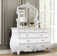 FM7419WH 5PC Queen Bedroom Set Traditional Style White /Tan finish Valentini Collection by Furniture of America