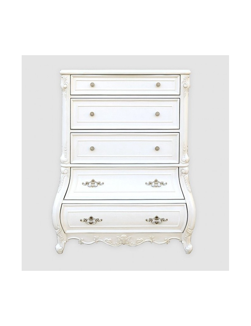 FM7419WH 5PC Queen Bedroom Set Traditional Style White /Tan finish Valentini Collection by Furniture of America