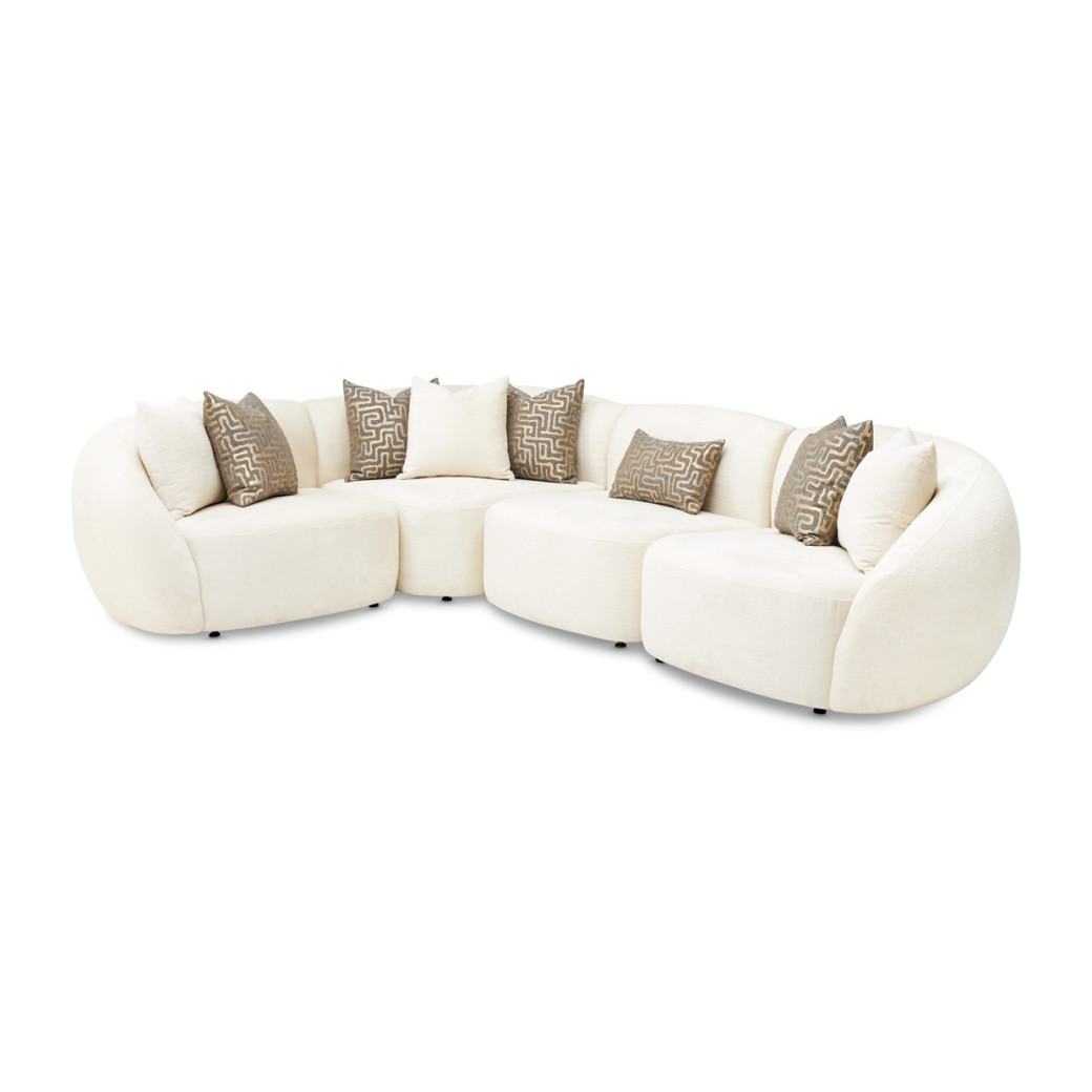 5 PC Sectional Set Le Montreaux Collection By Michael Amini. LFR-MTRX5PC-GNA-000