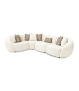5 PC Sectional Set Le Montreaux Collection By Michael Amini. LFR-MTRX5PC-GNA-000