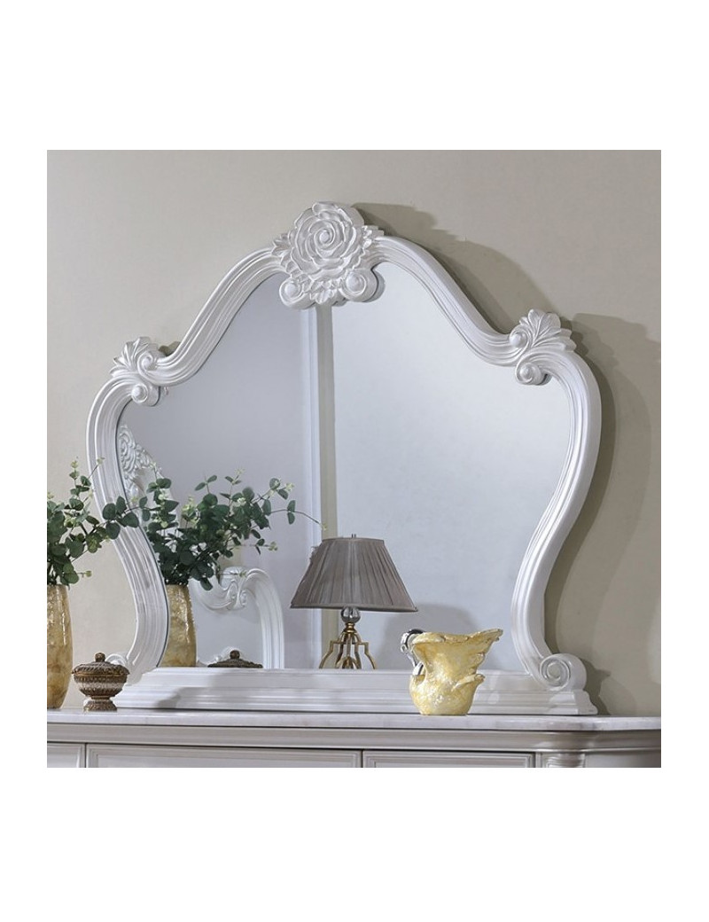 FM7635WH 5PC Queen Bedroom Set Traditional Style White Finish Ventresca Collection by Furniture of America