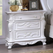 FM7635WH 5PC Queen Bedroom Set Traditional Style White Finish Ventresca Collection by Furniture of America