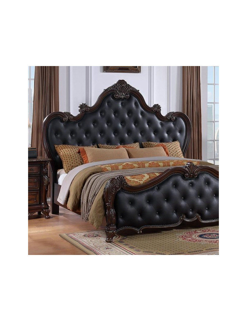 FM7635CH 5PC Queen Bedroom Set Traditional Style Dark Cherry Finish Ventresca Collection by Furniture of America