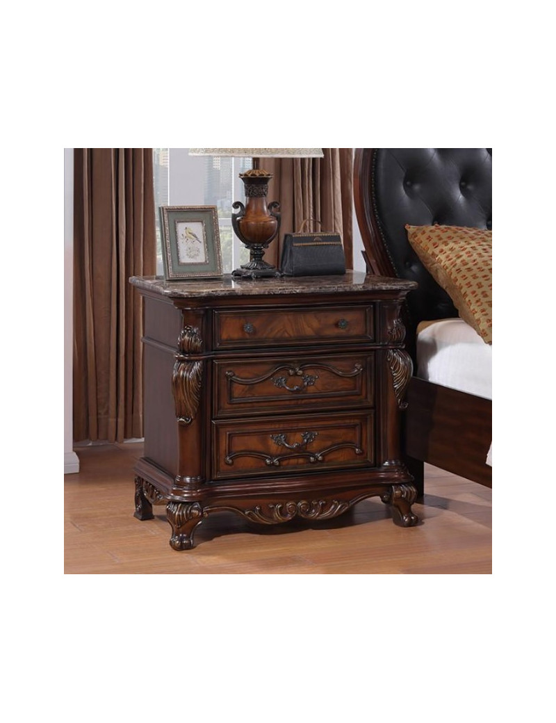 FM7635CH 5PC Queen Bedroom Set Traditional Style Dark Cherry Finish Ventresca Collection by Furniture of America