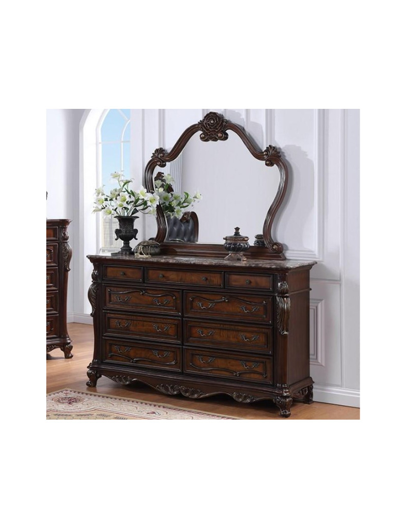 FM7635CH 5PC Queen Bedroom Set Traditional Style Dark Cherry Finish Ventresca Collection by Furniture of America
