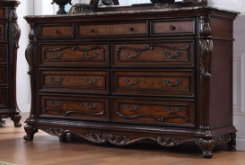 FM7635CH 5PC Queen Bedroom Set Traditional Style Dark Cherry Finish Ventresca Collection by Furniture of America