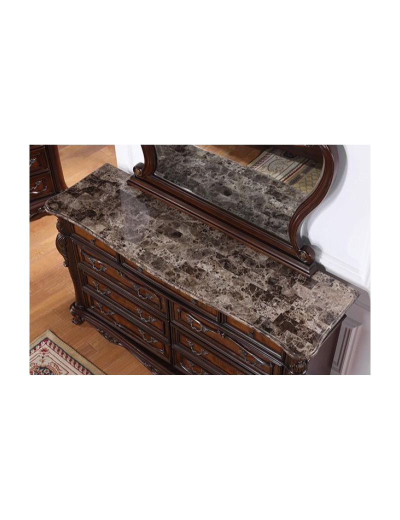 FM7635CH 5PC Queen Bedroom Set Traditional Style Dark Cherry Finish Ventresca Collection by Furniture of America