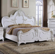 FM7636 5PC Queen Bedroom Set Traditional Style White Finish Roselli Collection by Furniture of America
