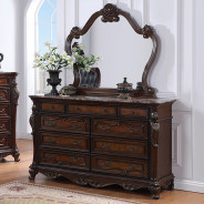 FM7637CH 5PC Queen Bedroom Set Traditional Style Dark Cherry Finish Cremona Collection by Furniture of America