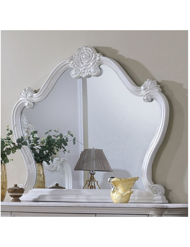 FM7637WH 5PC Queen Bedroom Set Traditional Style White Finish Cremona Collection by Furniture of America