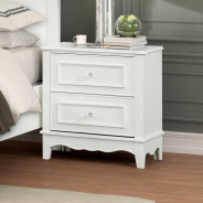 FM7456WH 5PC Queen Size Bedroom Set Traditional Style White finish Naucalpan Collection by Furniture of America