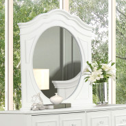 FM7456WH 5PC Queen Size Bedroom Set Traditional Style White finish Naucalpan Collection by Furniture of America
