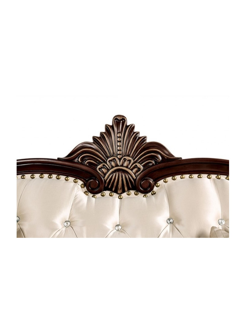 FM65004BG Traditional Living Room Dark Cherry/Beige Yucatan Collection by Furniture of America