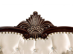 FM65004BG Traditional Living Room Dark Cherry/Beige Yucatan Collection by Furniture of America