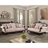 FM65002BR Traditional Living Room Dark Cherry/Light Brown Veracruz Collection By Furniture of America