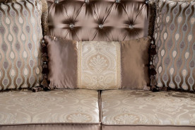 FM65006BR 2PC Sofa & Loveseat Traditional Living Room Dark Cherry Albacete Collection By Furniture Of America